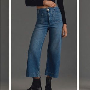Anthropologie The Colette Denim cropped wide leg jeans by Maeve 27